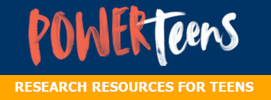 logo with link to POWER Library for Teens