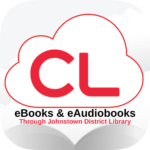 click the cloudLibrary eBooks & eAudiobooks logo for quick access to that collection. Choose "Johnstown District Library" and enter your barcode and PIN for access via web browser or app.